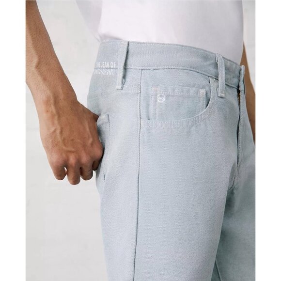 AG Adriano Goldschmied Light Blue Men's Straight Jeans - Picture 3 of 14